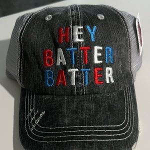 Hey Batter Batter- mesh back trucker hat